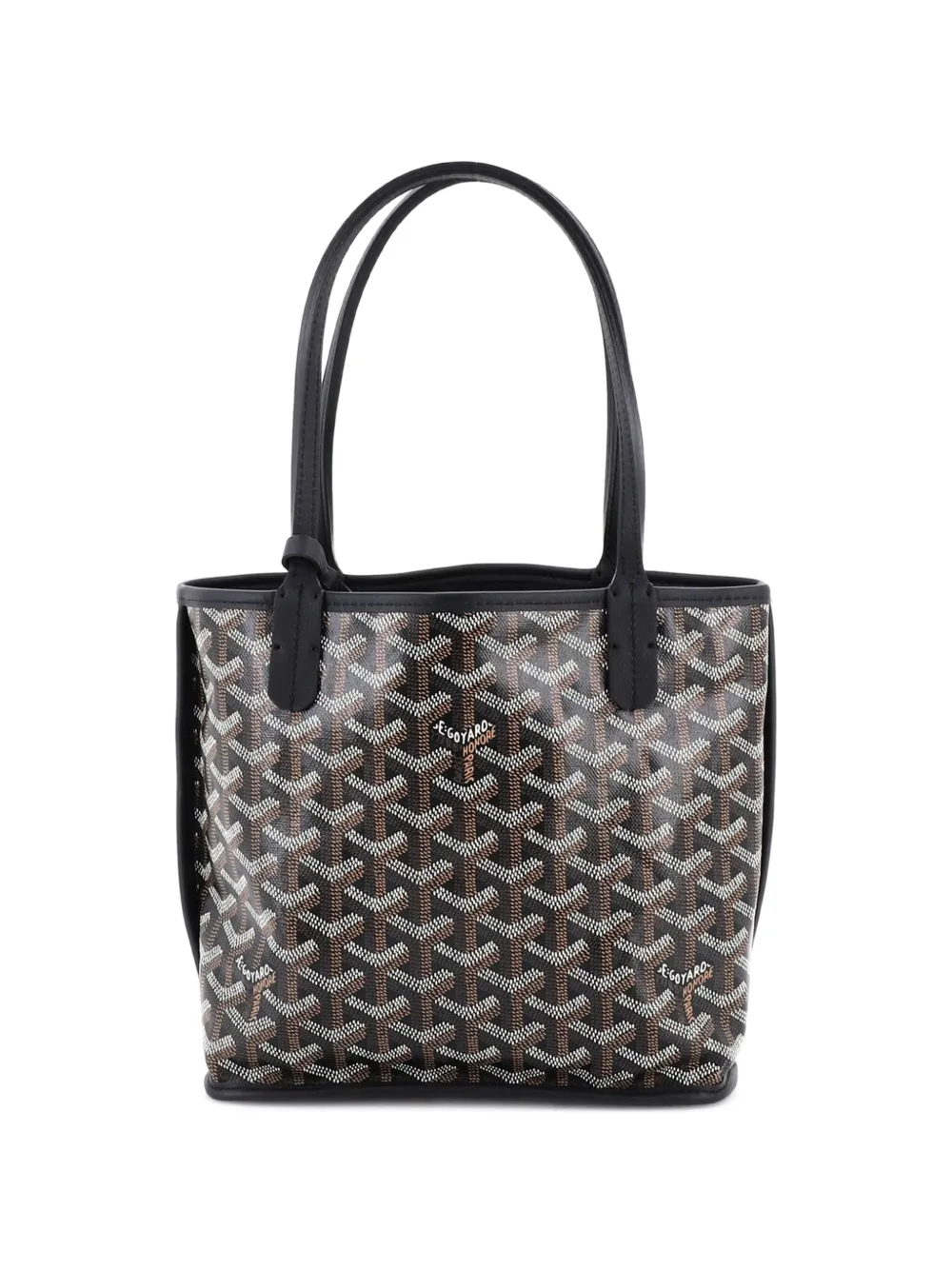 Goyard Pre-Owned Anjou Reversible Tote Coated Canvas Mini satchel - Nero