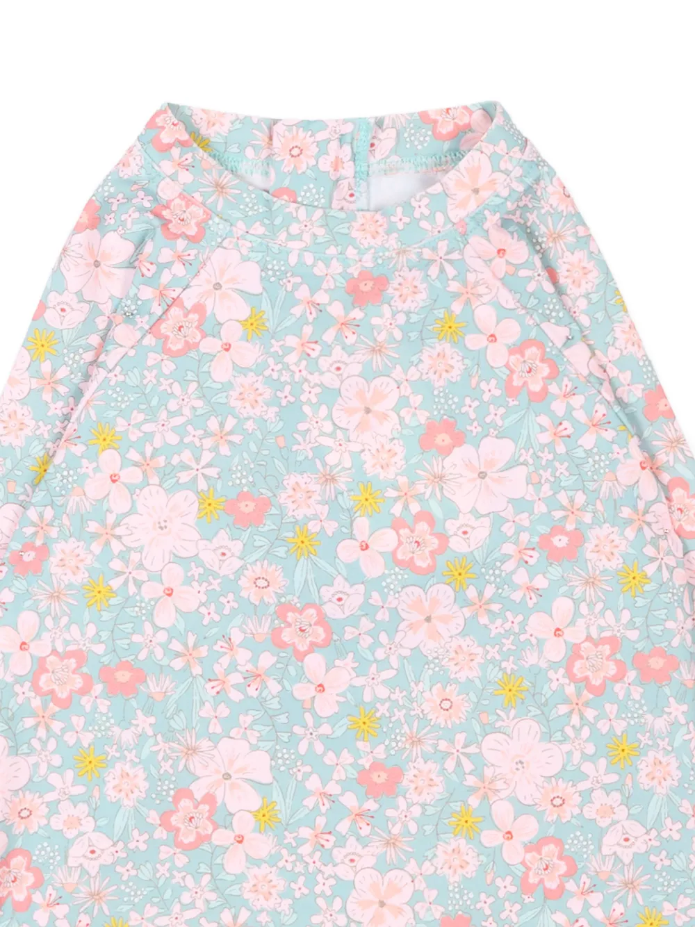 Petit Bateau Zonbescherming met bloemenpatroon Blauw