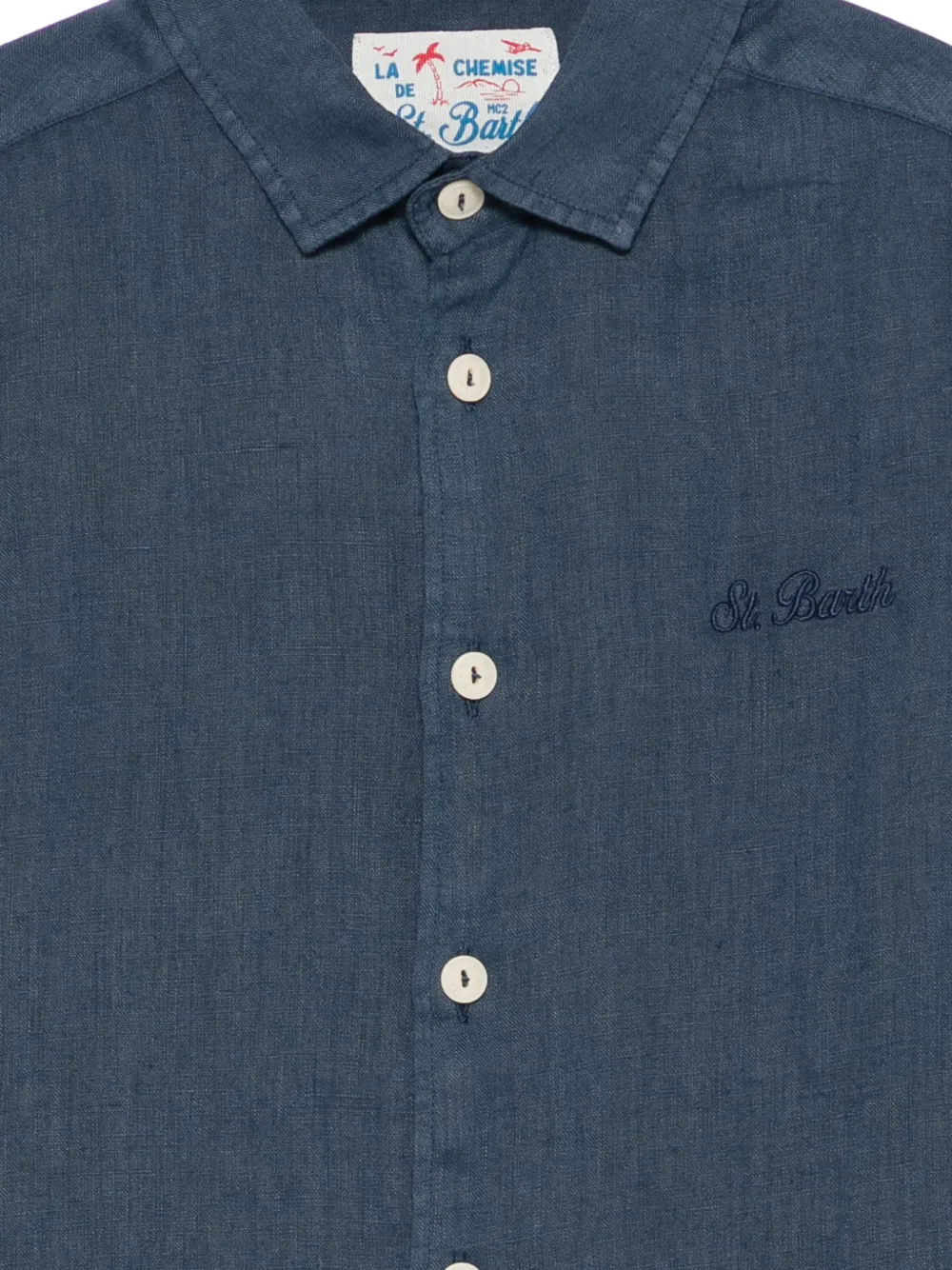  Mc2 Saint Barth Kids Agnes Embroidered Shirt - Blue 