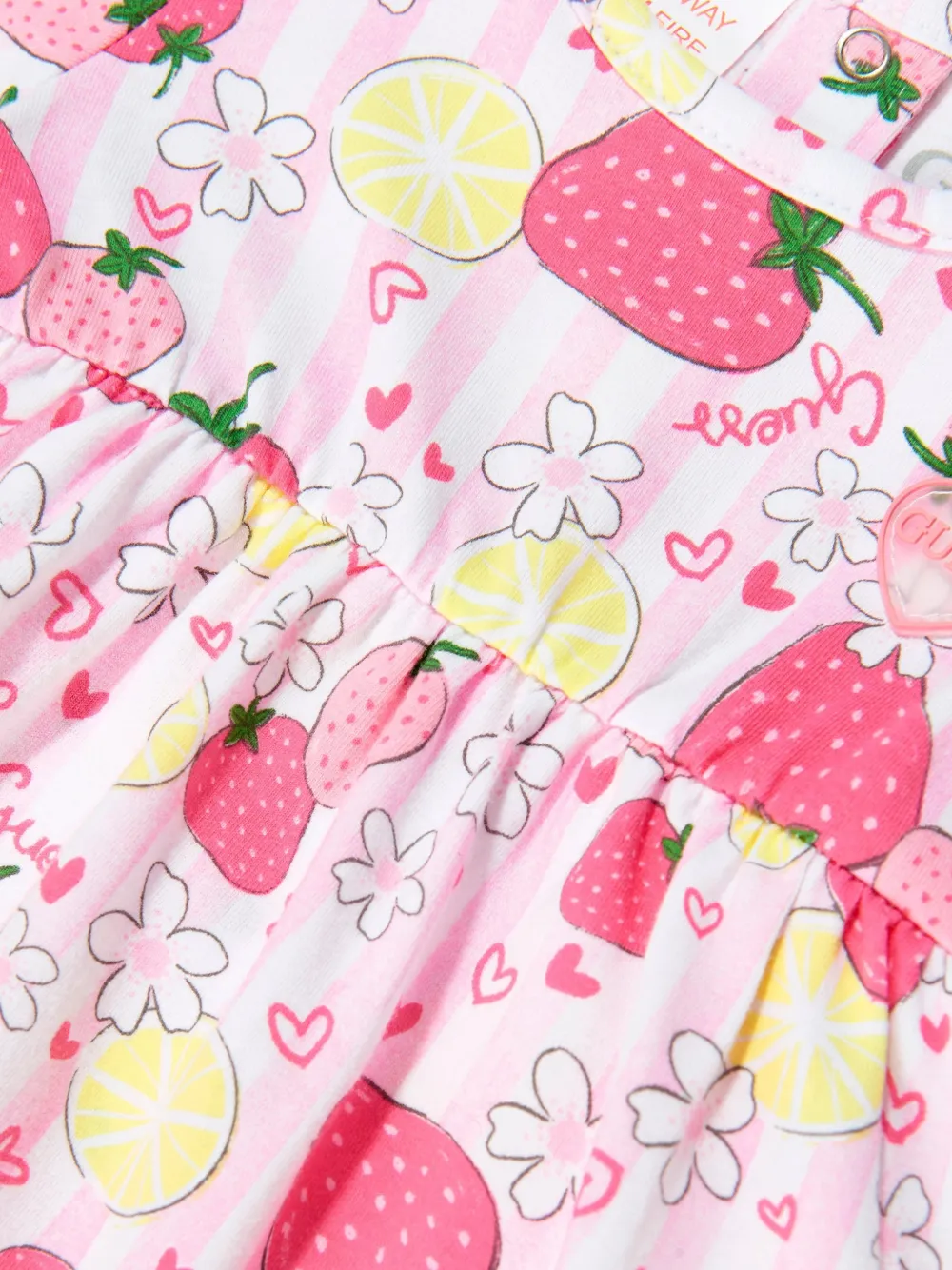 guess kids Gestreepte jurk Roze