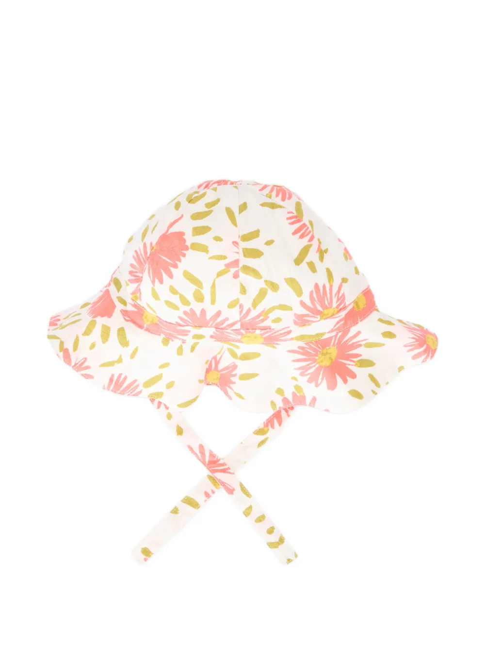  Petit Bateau Floral Print Hat - Neutrals 