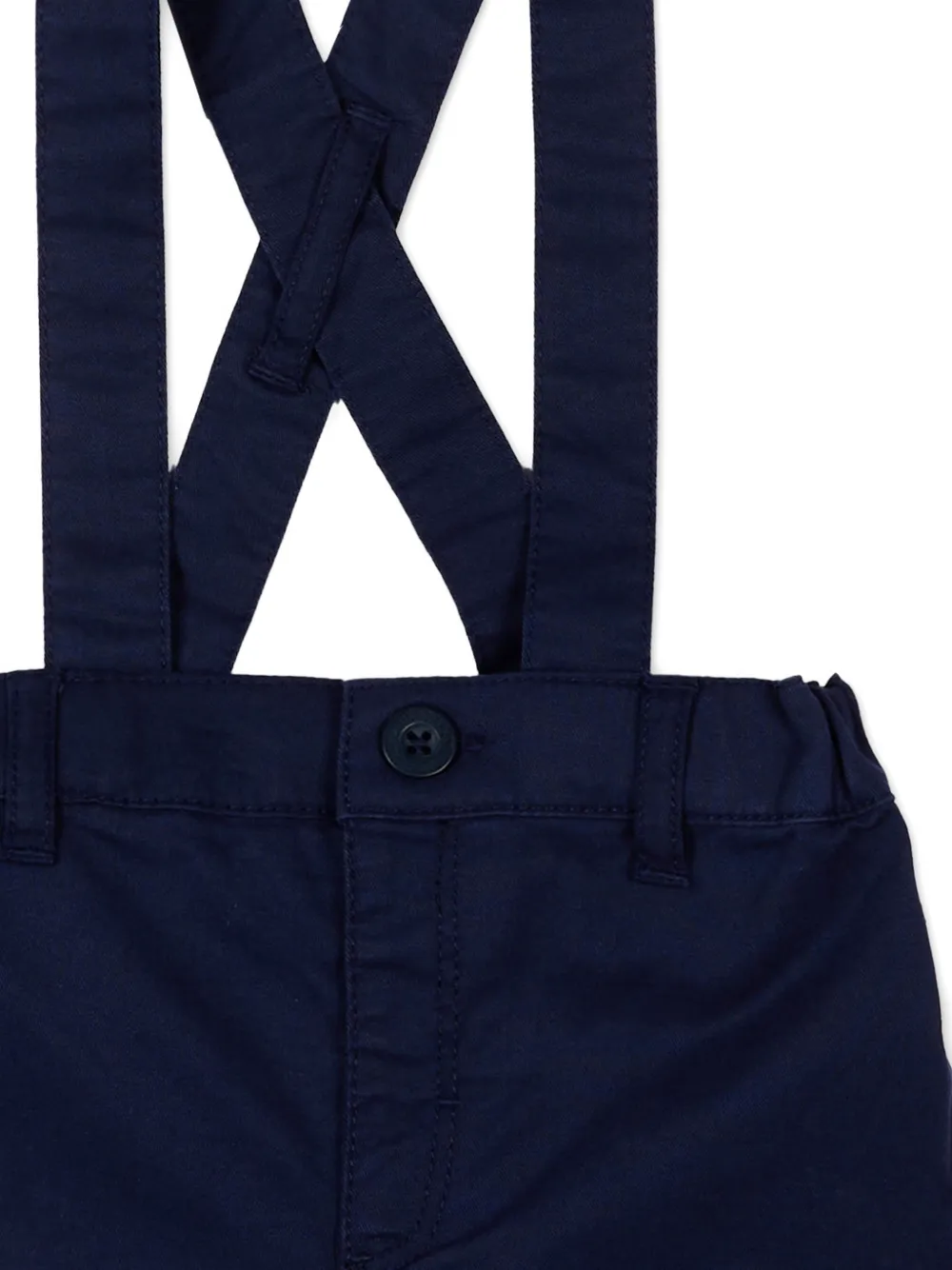  Petit Bateau Button Suspender Dungarees - Blue 