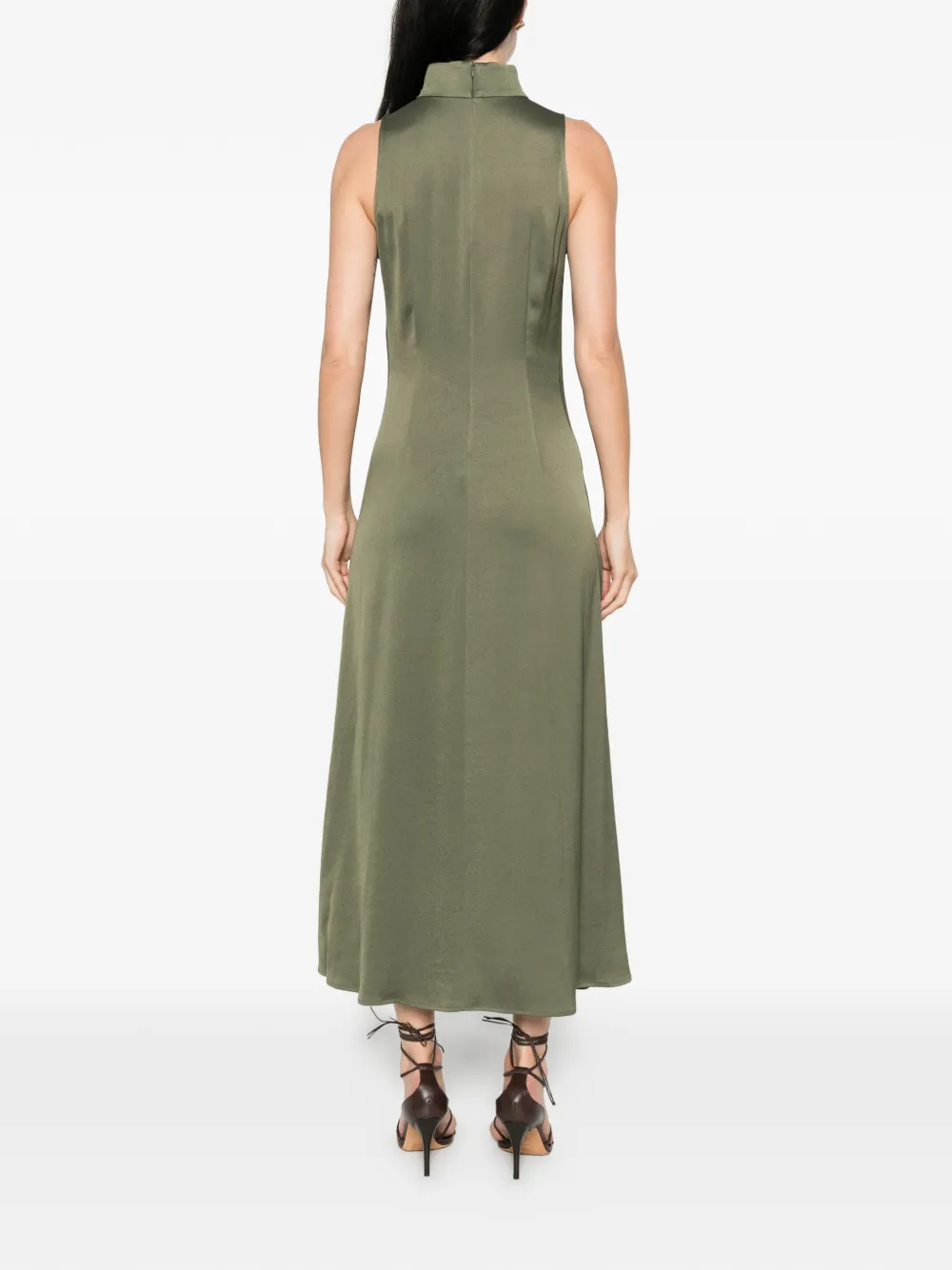 Drykorn Amabel jurk met hoge hals Groen