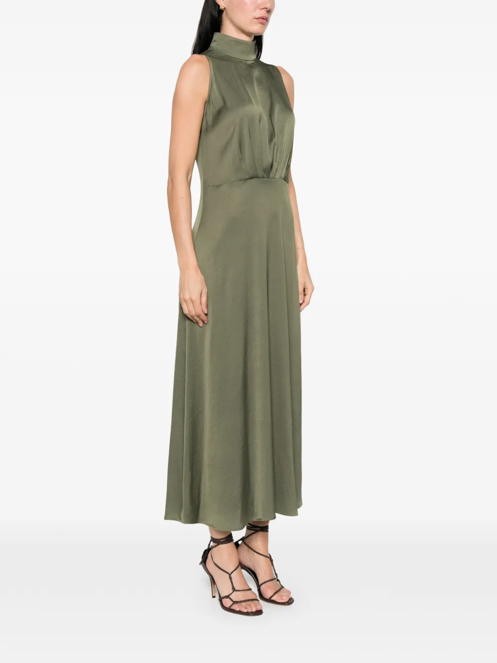 Drykorn Amabel jurk met hoge hals Groen