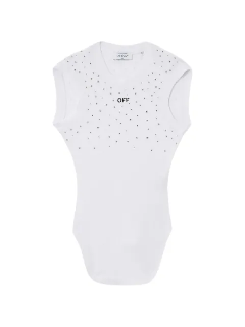Off-White x Swarovski Kat crystal-embellished ribbed top