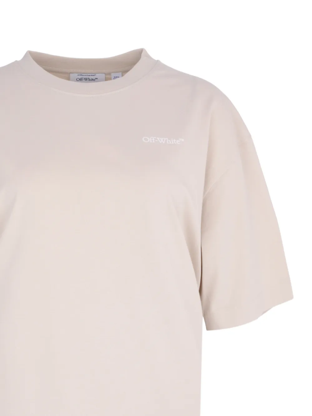 Off-White T-shirt met Half Arrow-print Beige