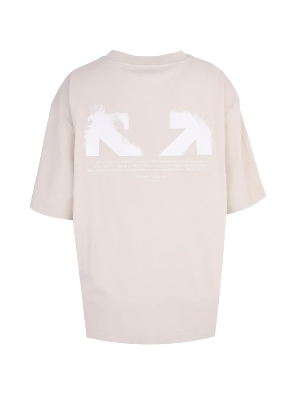 Off-White T-shirt met Half Arrow-print Beige
