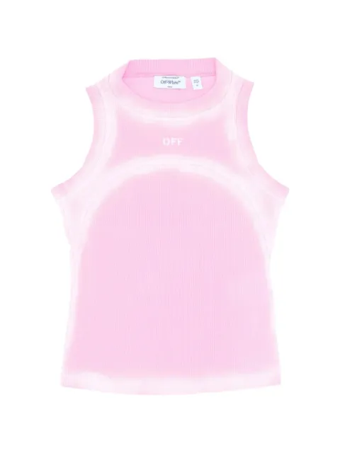 Off-White spray-effect ribbed tank top
