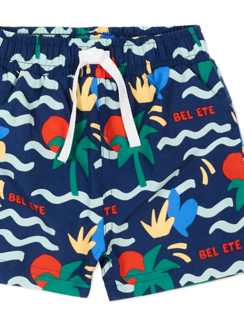  Petit Bateau Printed Swim Shorts - Blue 