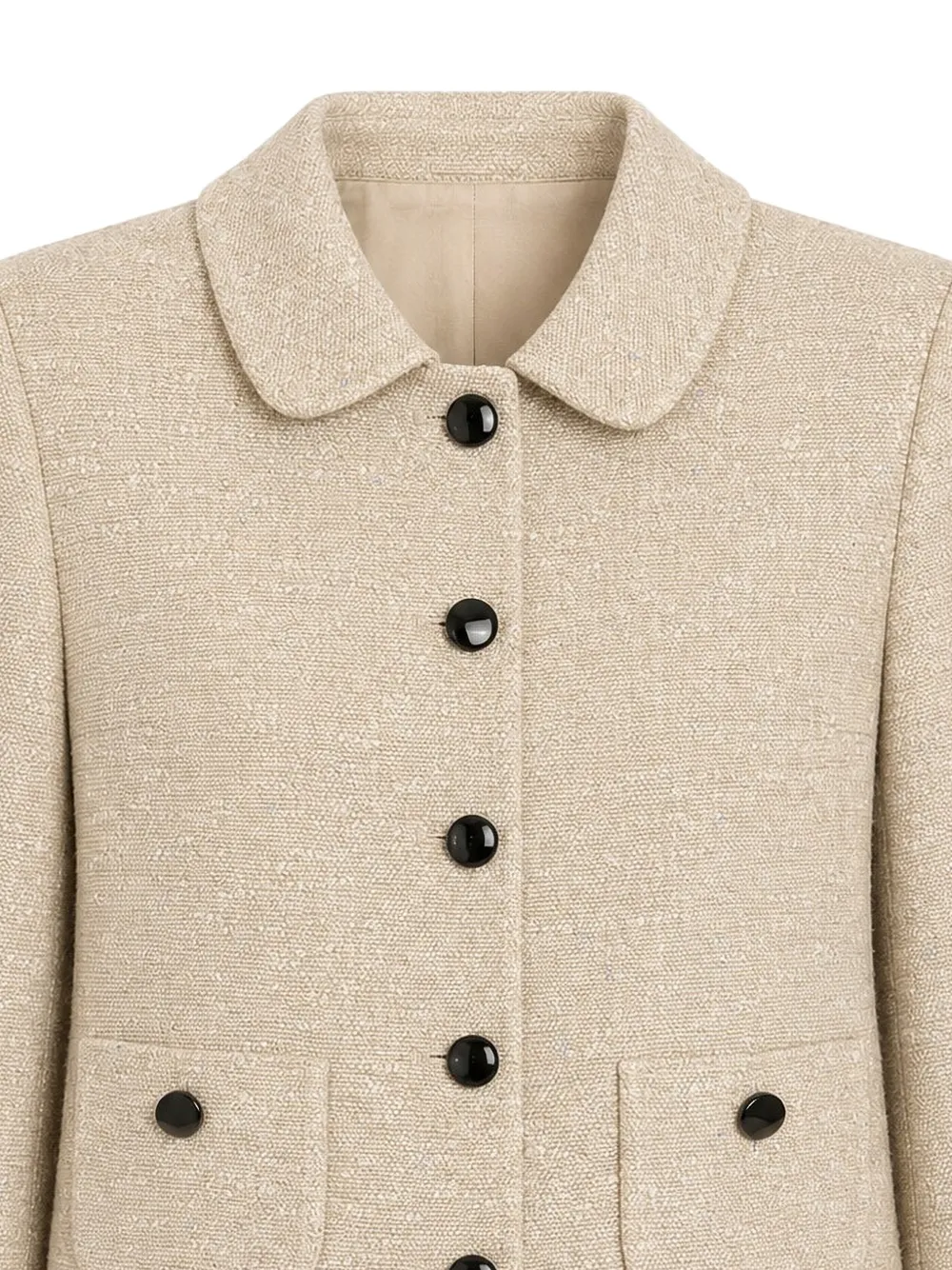 Tagliatore Button-up jack met textuur Beige