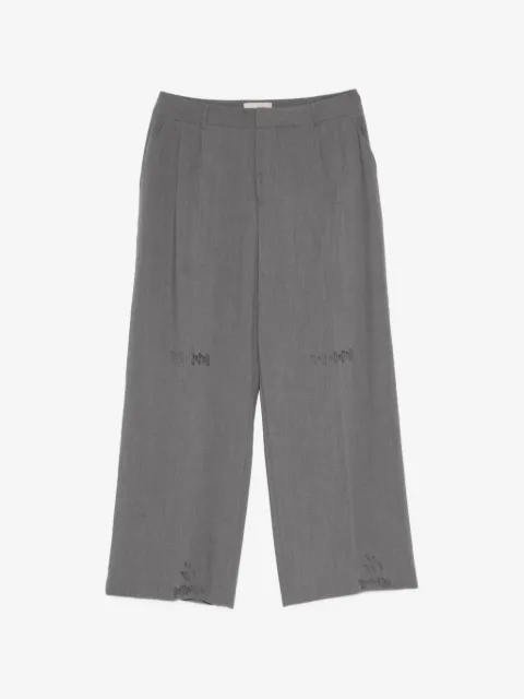 THESTROY distressed trousers