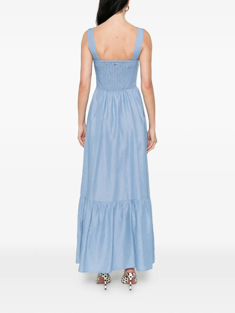 LIU JO Maxi-jurk van linnenblend Blauw