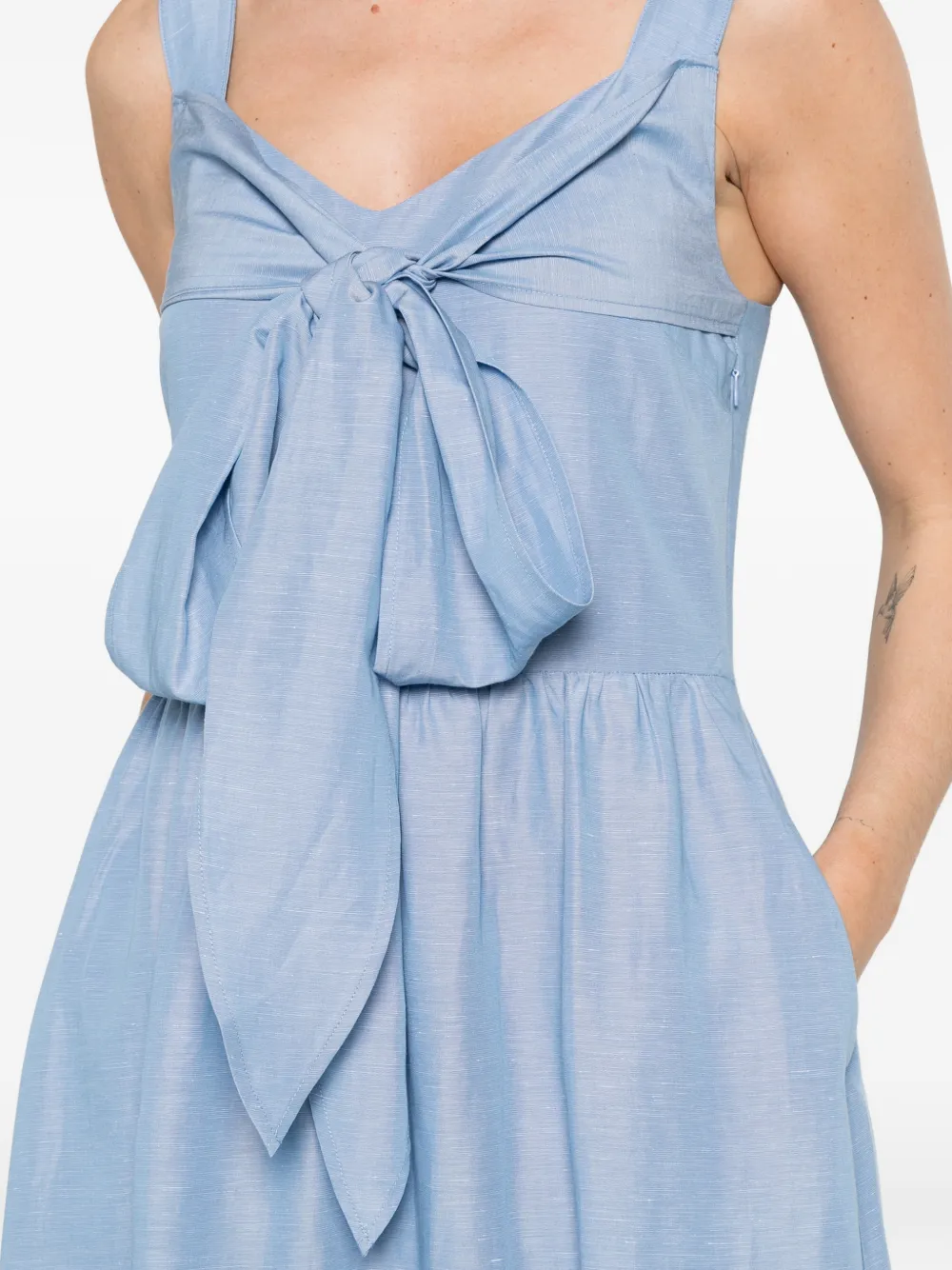 LIU JO Maxi-jurk van linnenblend Blauw
