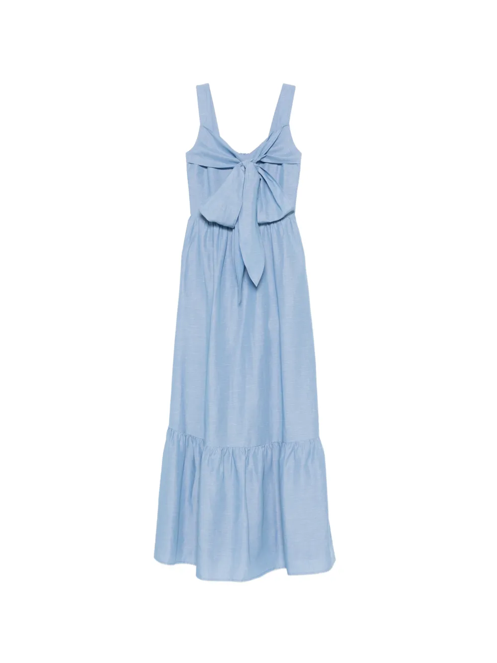 LIU JO bow-detail ruffled maxi dress - Blu