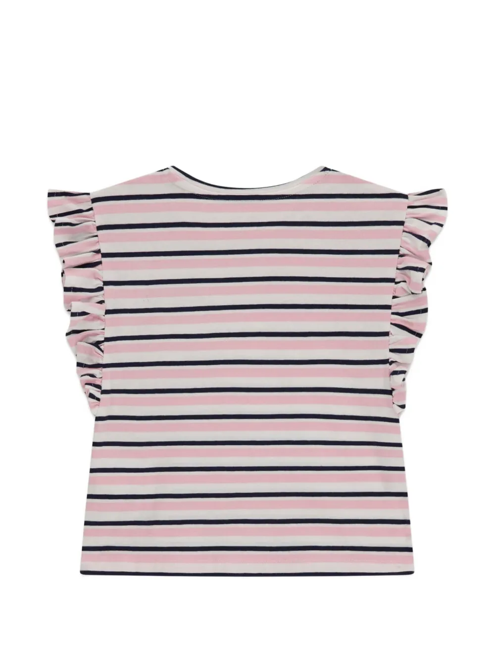 guess kids Gestreepte top met ruches Wit