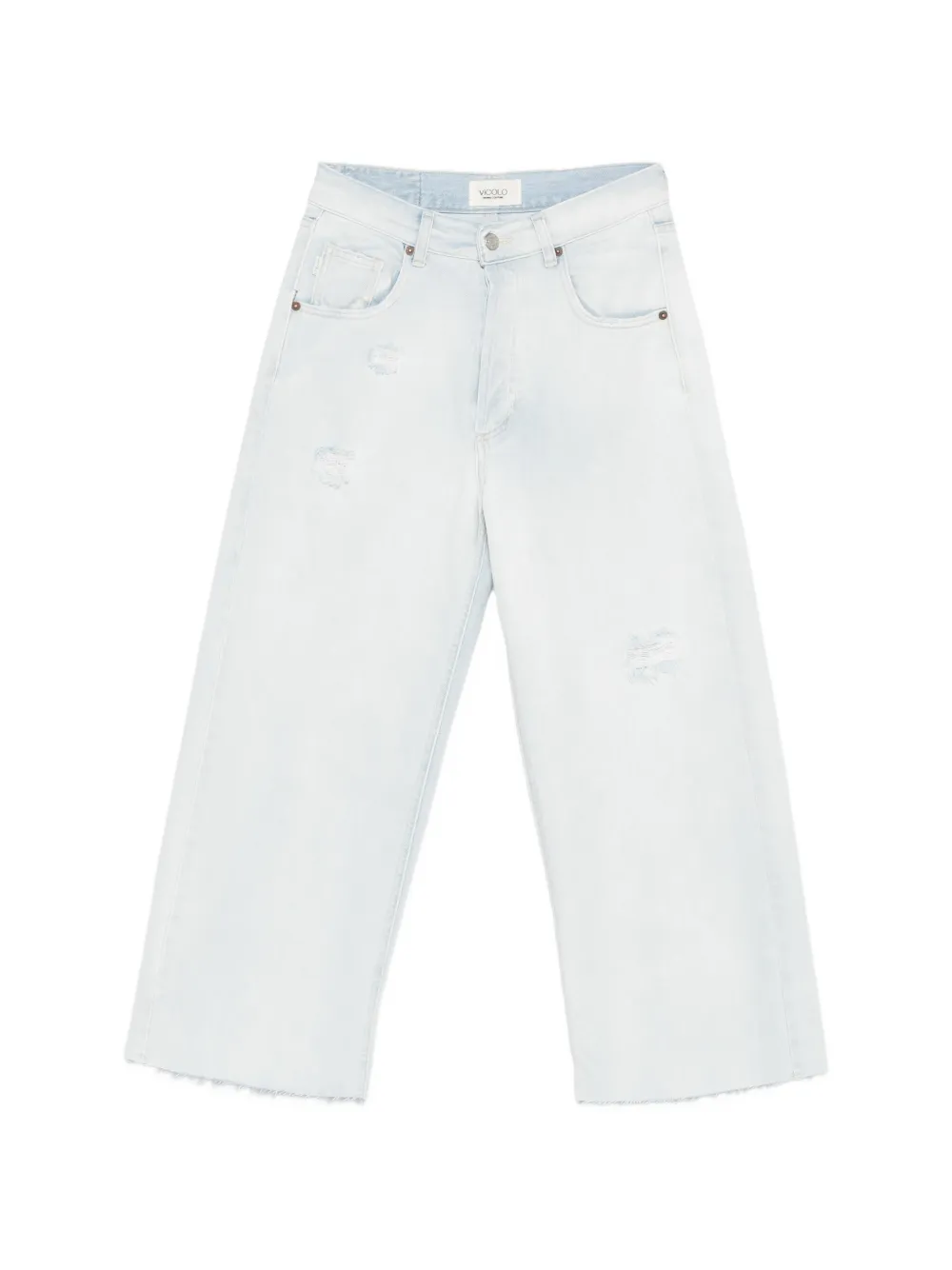 VICOLO distressed denim trousers - Blu