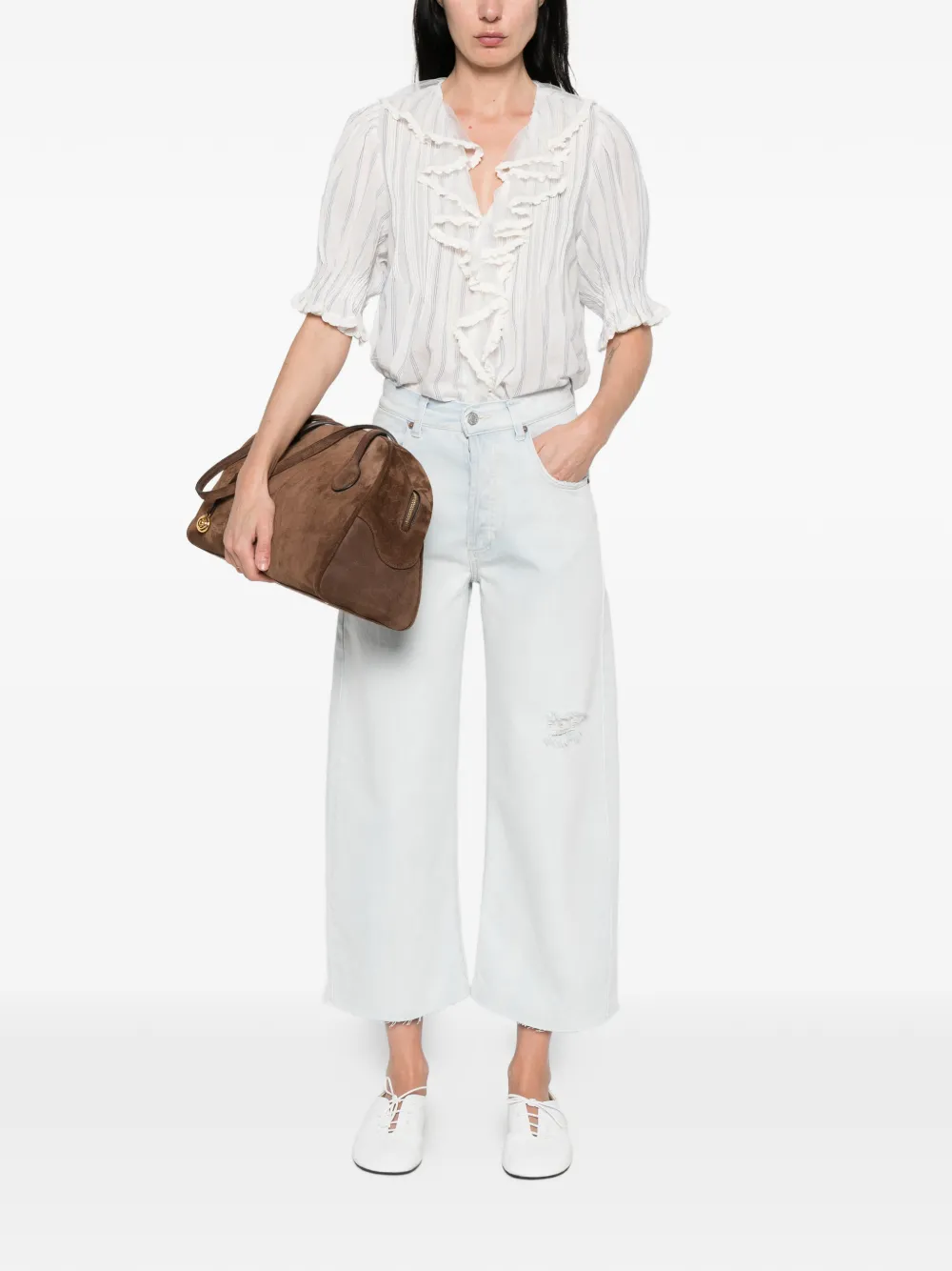  Vicolo Distressed Denim Trousers - Blue 