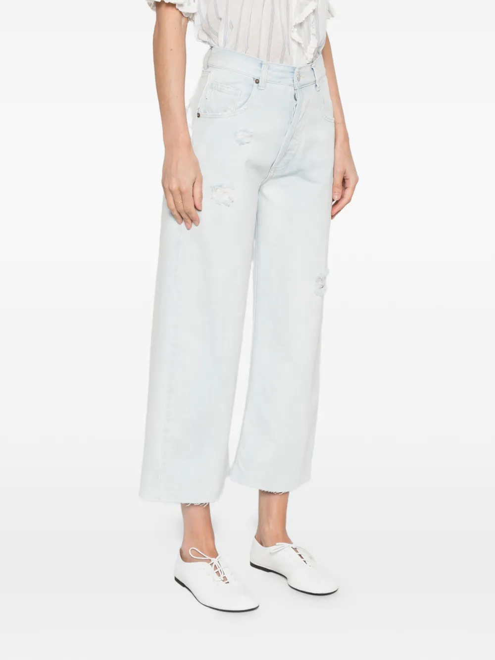  Vicolo Distressed Denim Trousers - Blue 