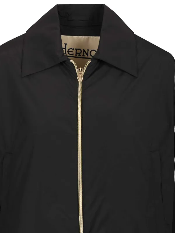 Herno Collared Zip Jacket | Black | FARFETCH JO