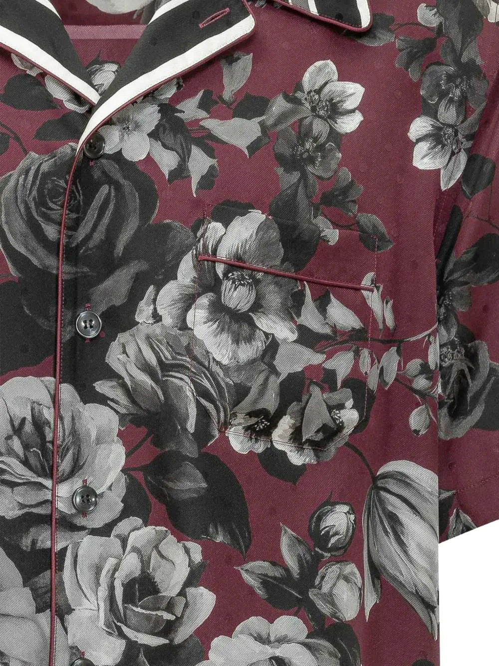 floral striped silk shirt