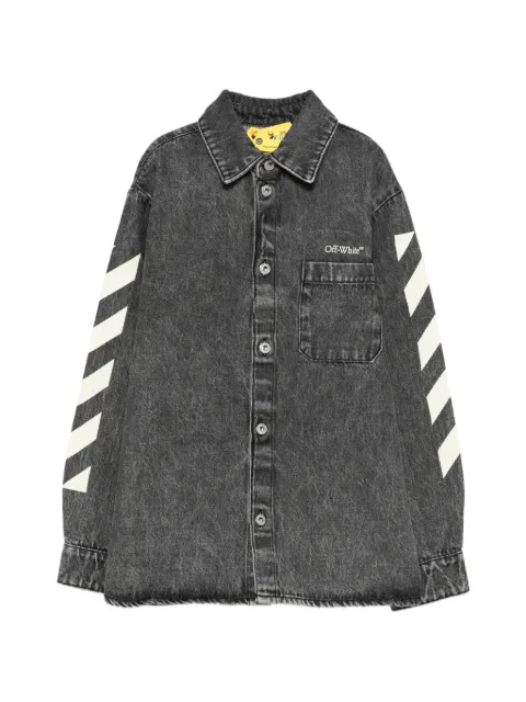 Off-White Kids camisa con rayas Diag