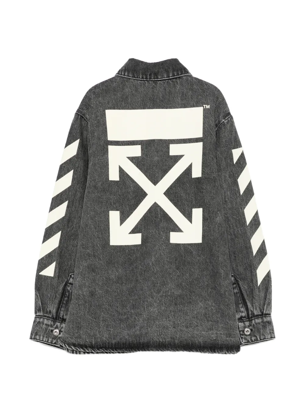 Off-White Kids Spijkershirt met Arrow-detail Grijs