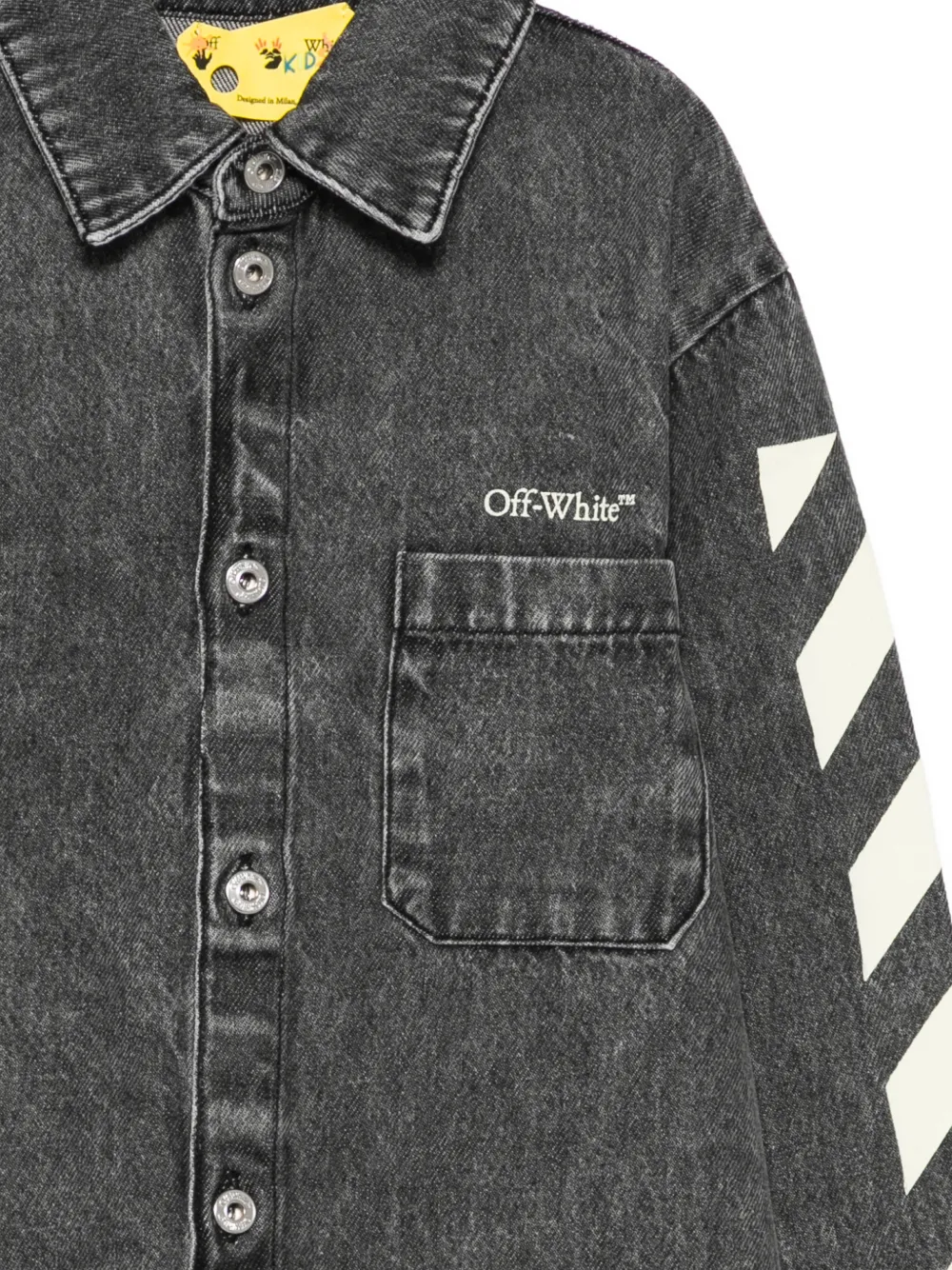 Off-White Kids Spijkershirt met Arrow-detail Grijs