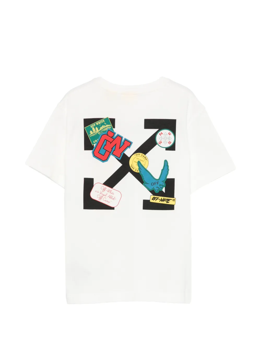 Off-White Kids T-shirt met grafische print Wit