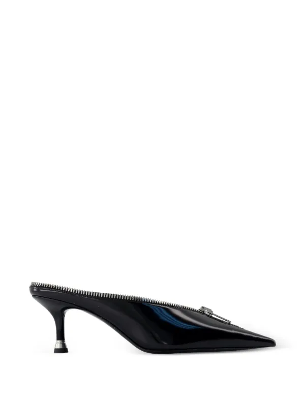 Alexander Wang Akila Zip Closed-toe Mules in Black