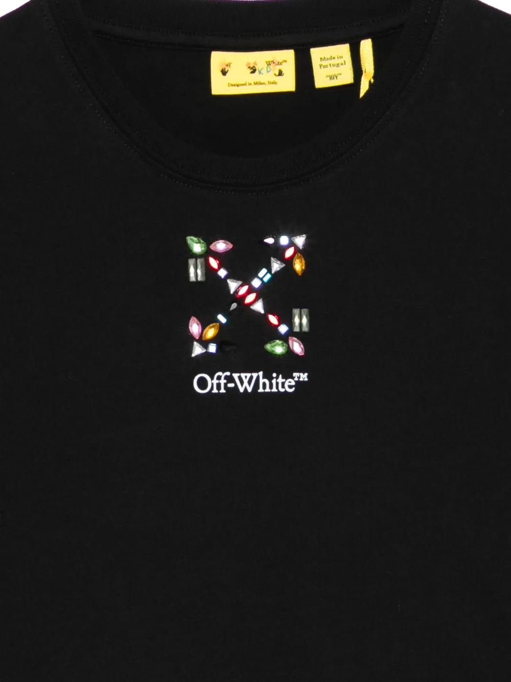 Off-White Kids Arrows cropped top Zwart