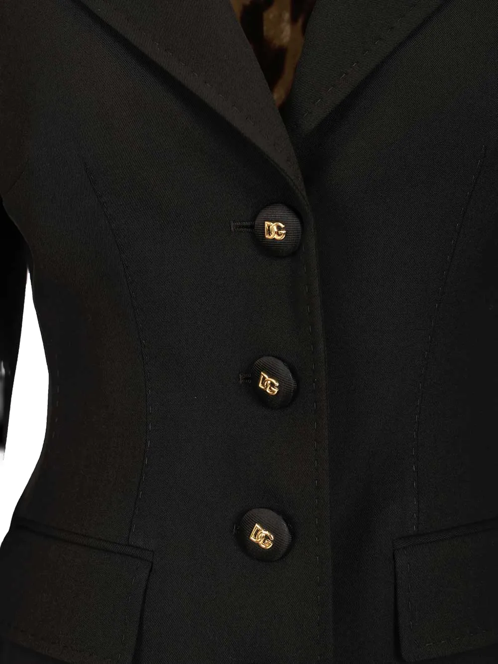 Dolce & Gabbana Jack met enkele rij knopen Zwart