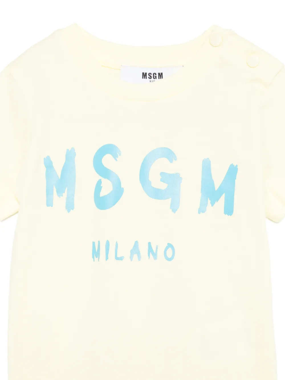  Msgm Kids Logo-print T-shirt - Yellow 
