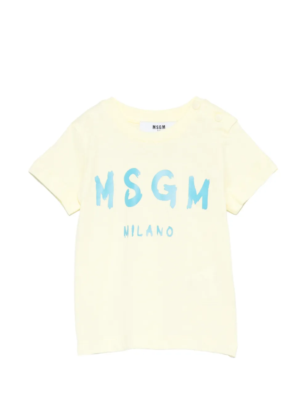 MSGM Kids logo-print T-shirt - Giallo