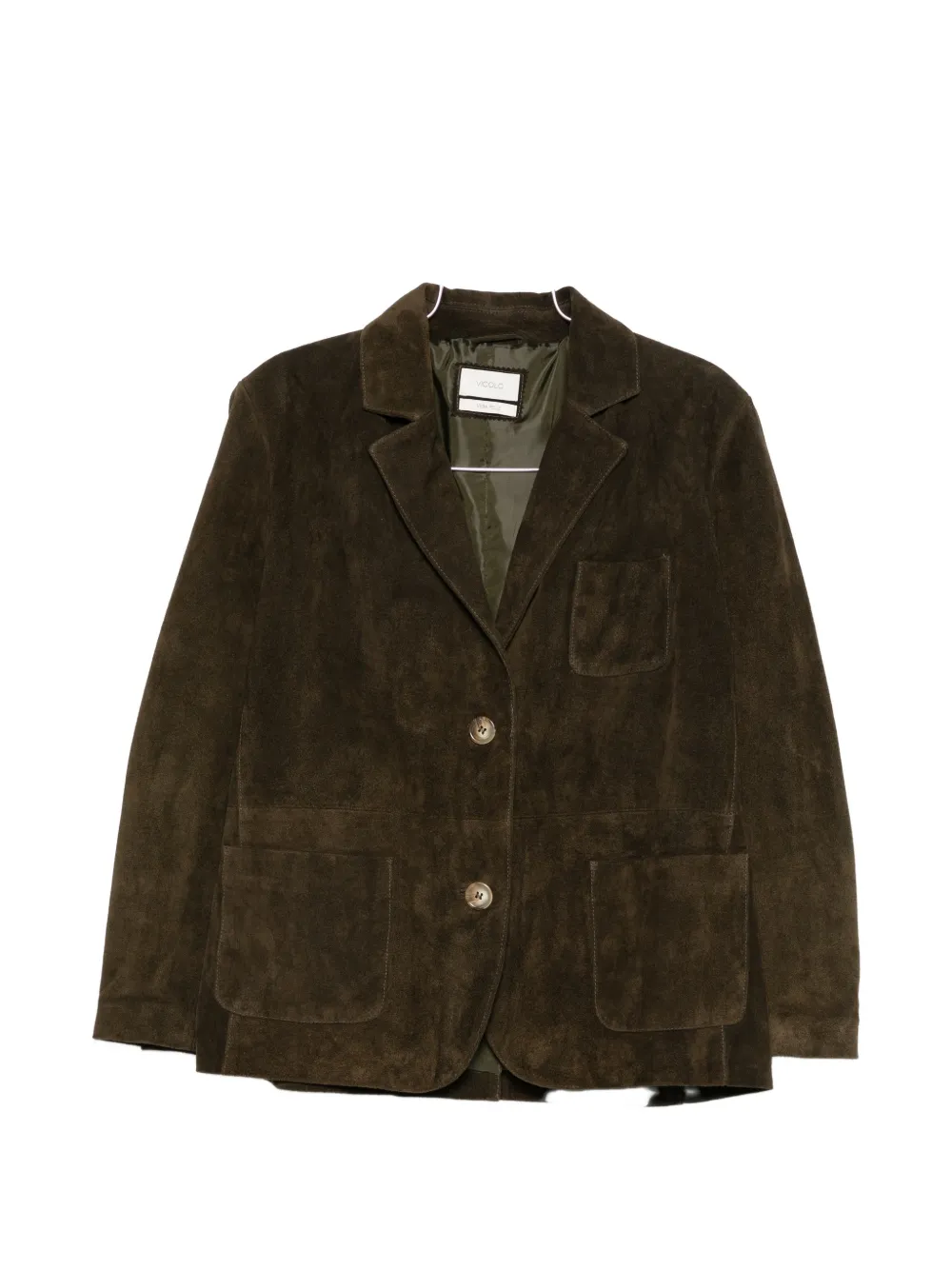 Vicolo Patch-pocket Single-breasted Jacket In Green