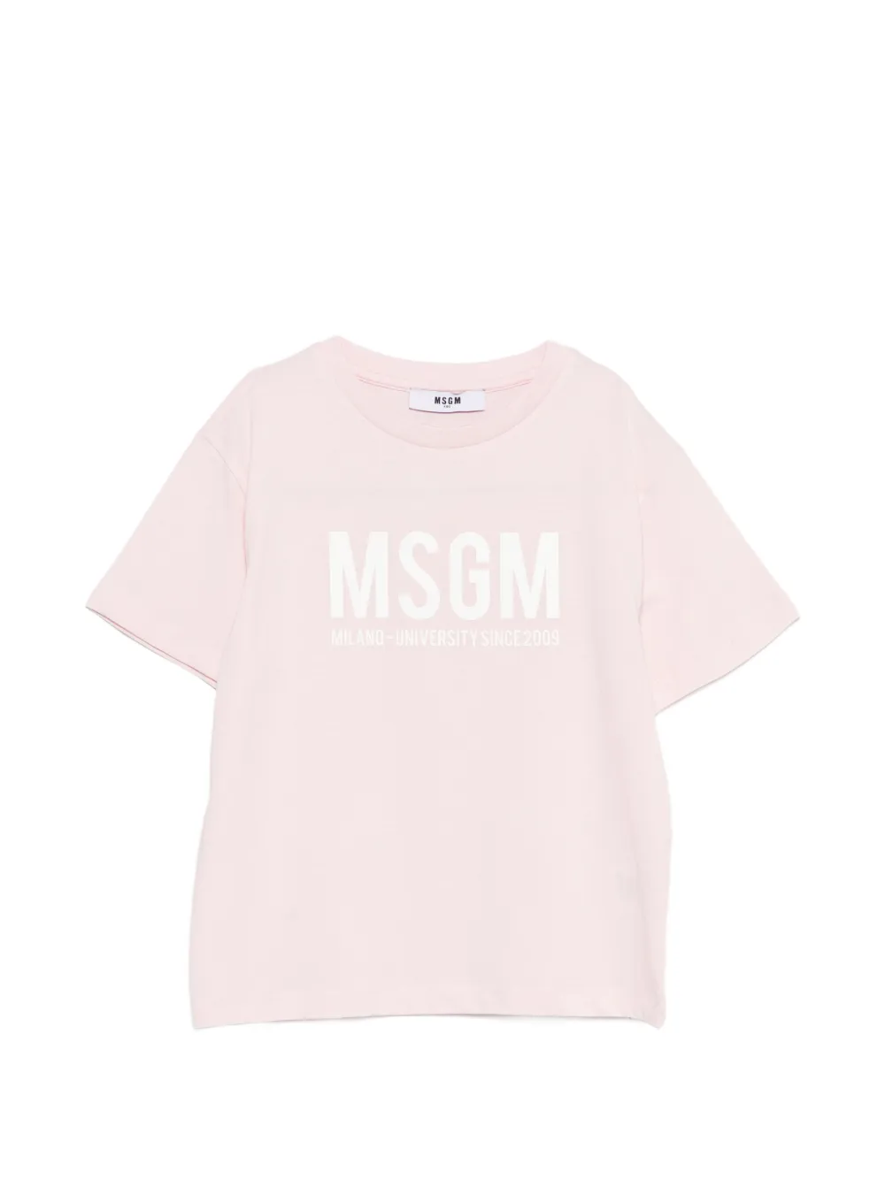 MSGM Kids logo-print T-shirt - Rosa