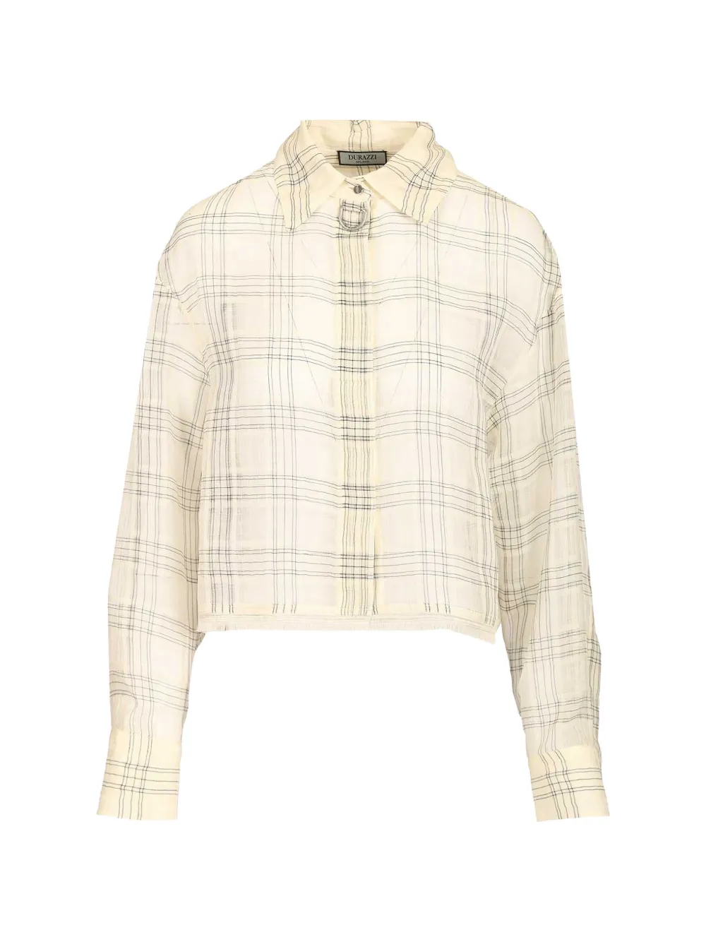 Durazzi Milano Plaid Raw-hem Shirt In Yellow