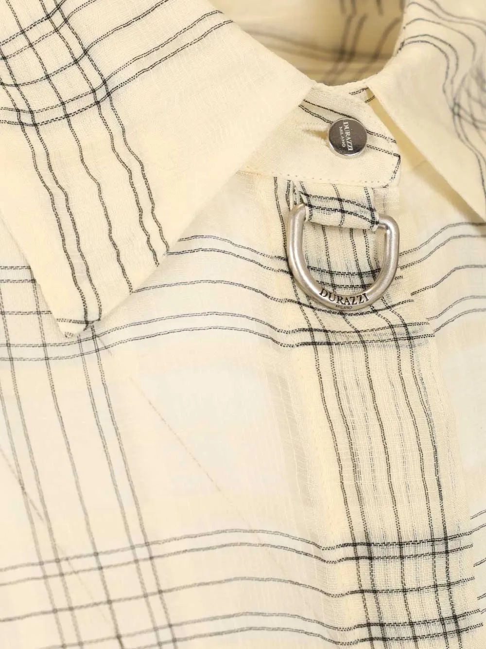 Plaid Raw-Hem Shirt
