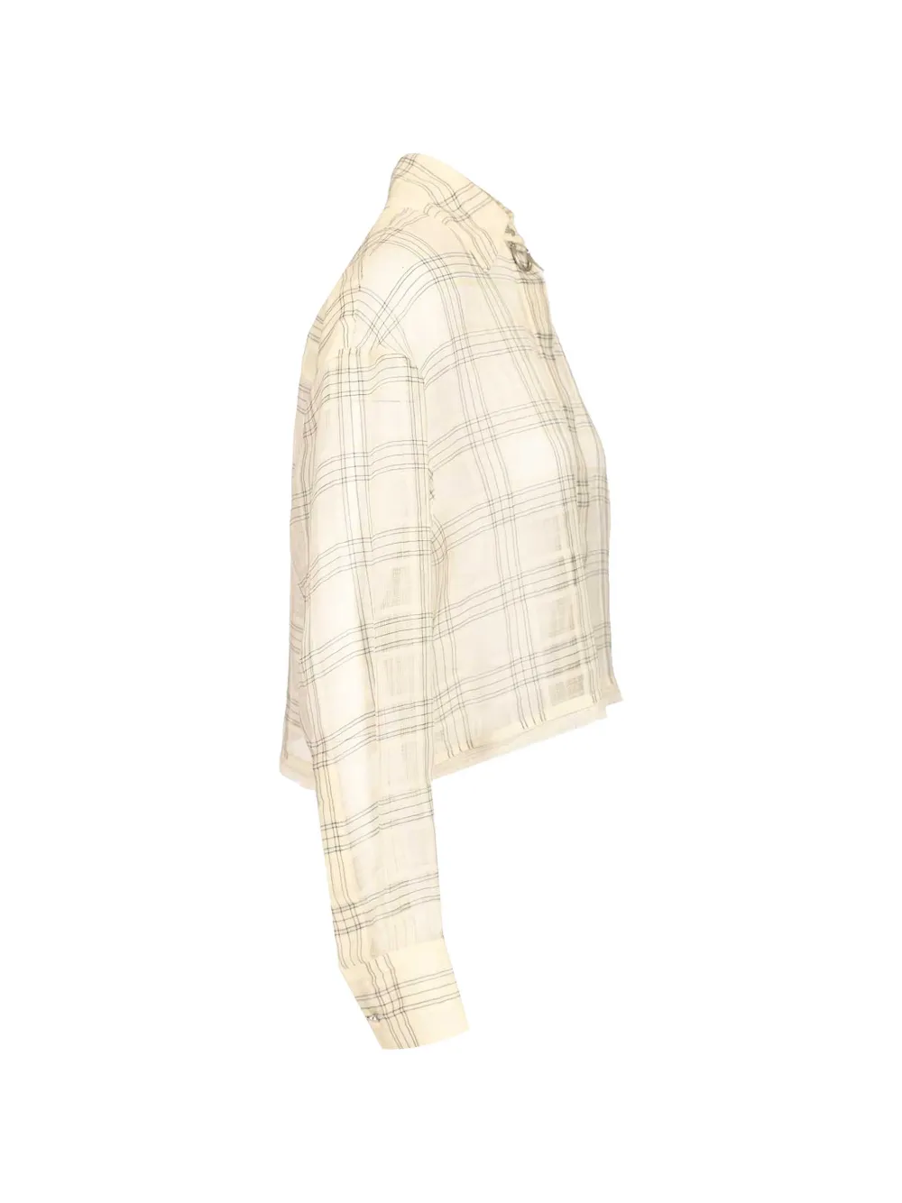Plaid Raw-Hem Shirt