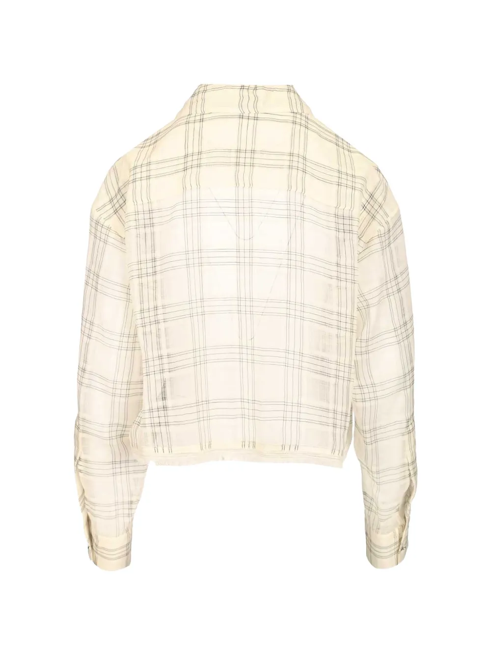 Plaid Raw-Hem Shirt