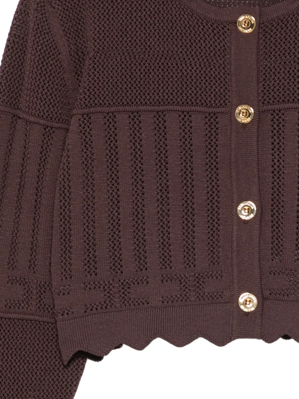 Elisabetta Franchi Kids Gebreid vest Bruin