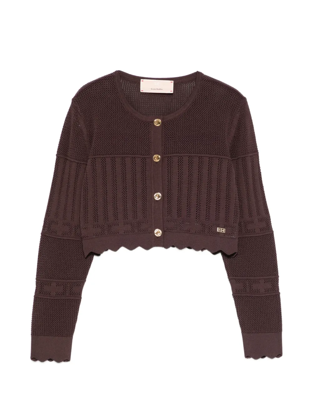 Elisabetta Franchi Kids knitted cardigan - Marrone