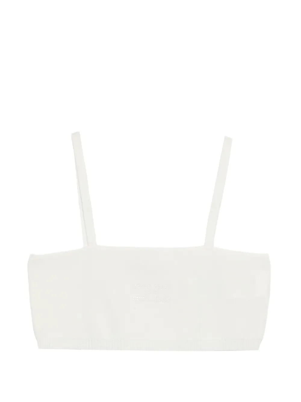 Elisabetta Franchi Kids crystal-embellished crop top - Bianco