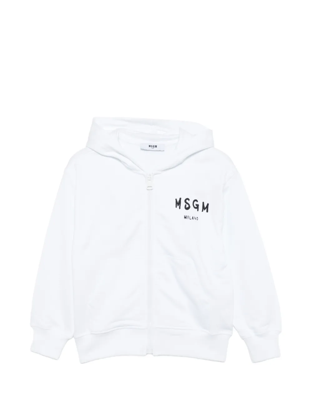 MSGM Kids zip hoodie - Bianco