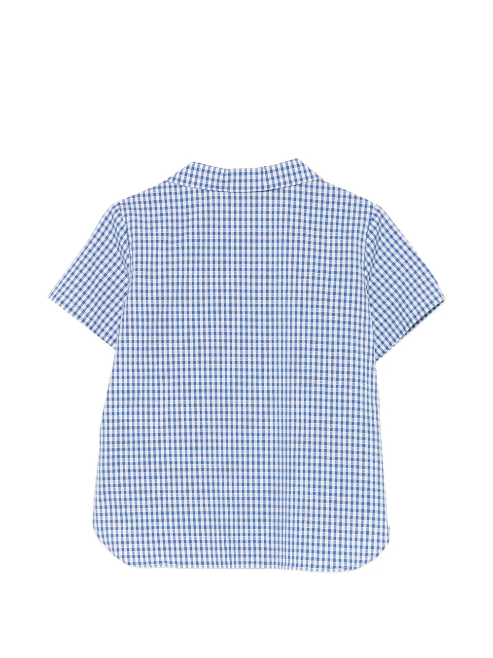  Gucci Kids Gingham Shirt - Blue 