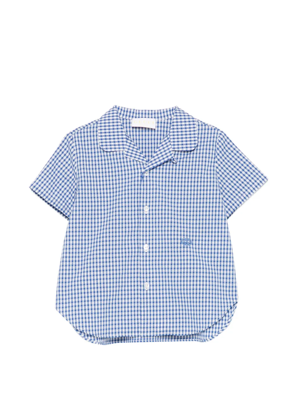 Gucci Kids gingham shirt - Blau