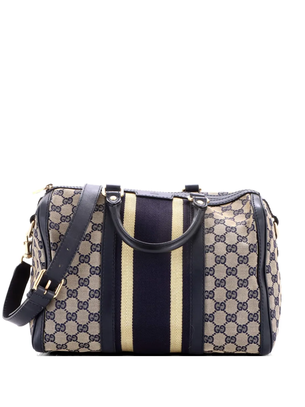 Gucci Pre-Owned Vintage Web Boston Bag GG Canvas Medium satchel - Blu