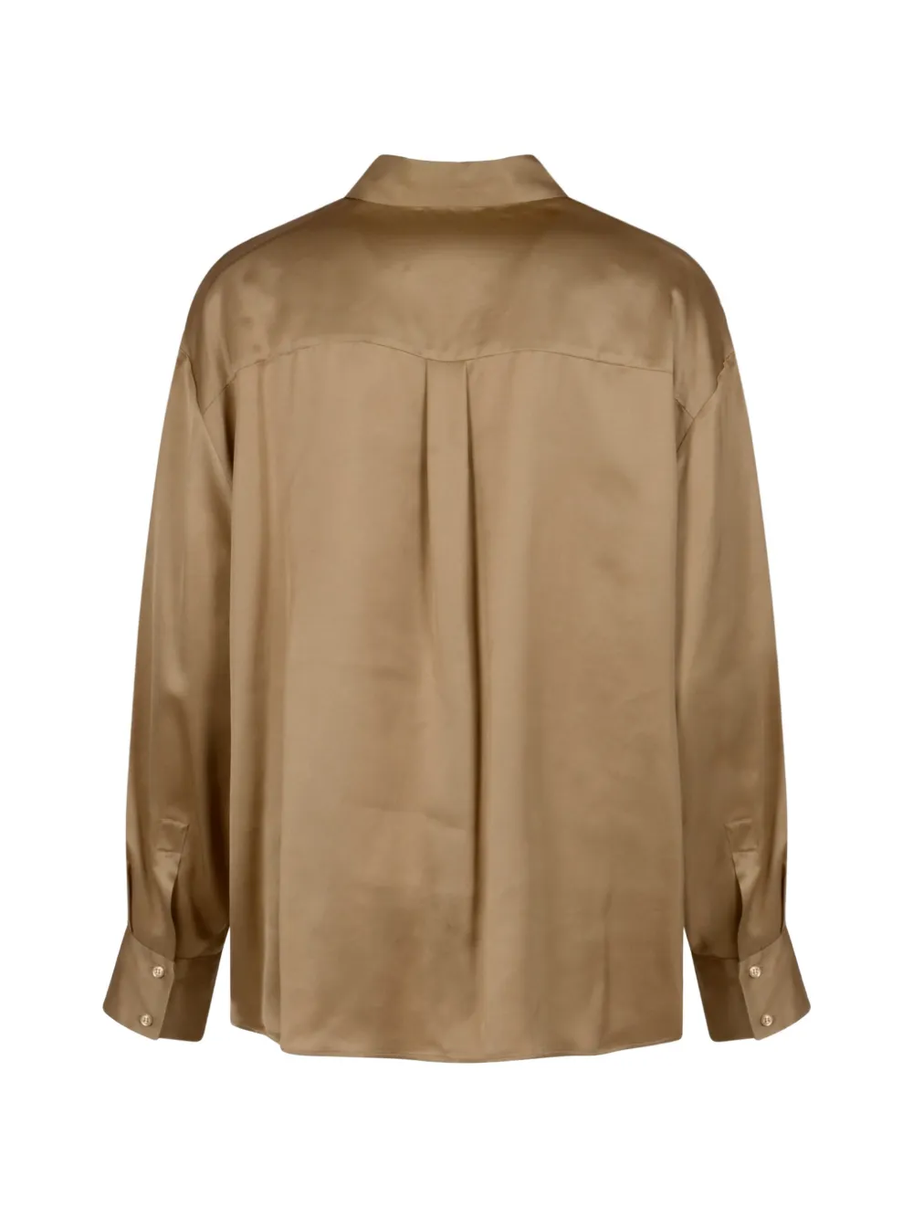 Peserico Effen blouse met polokraag Beige