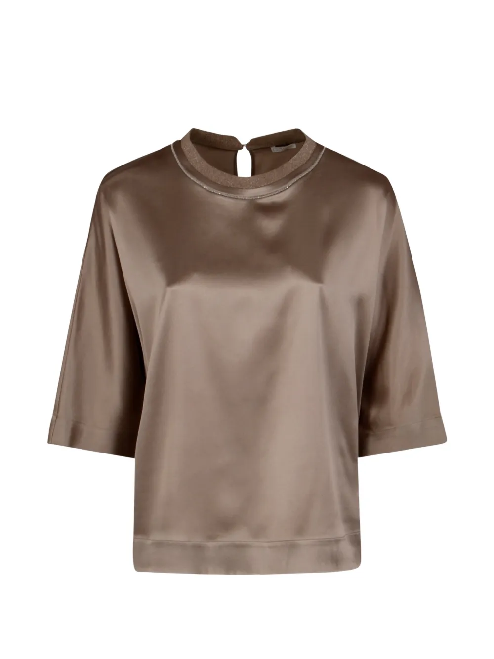 Peserico Camicia con perline - Marrone