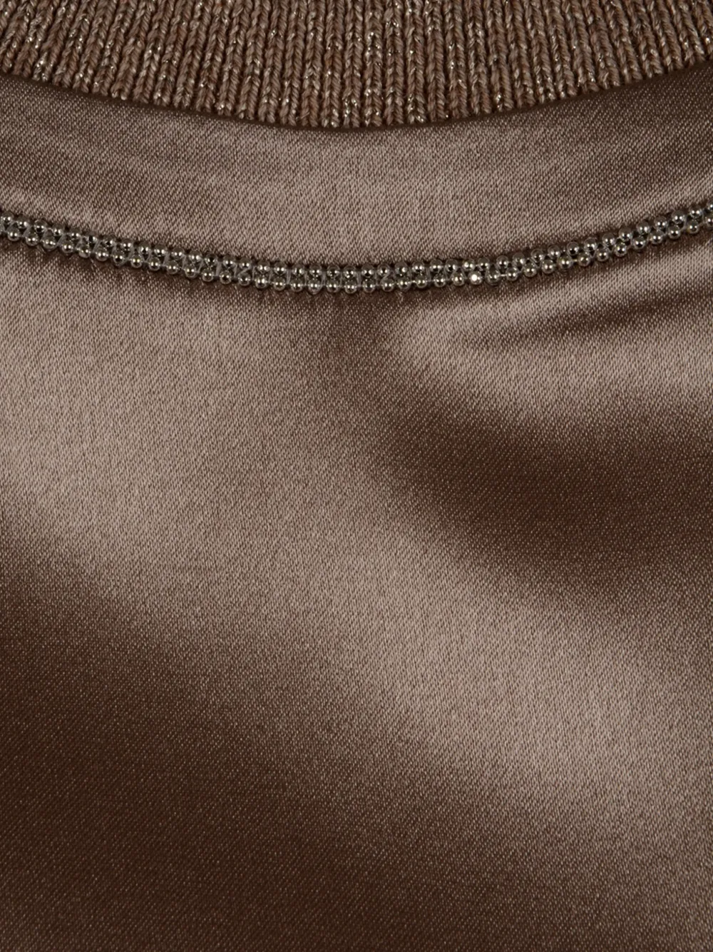  Peserico Beaded-collar Shirt - Brown 