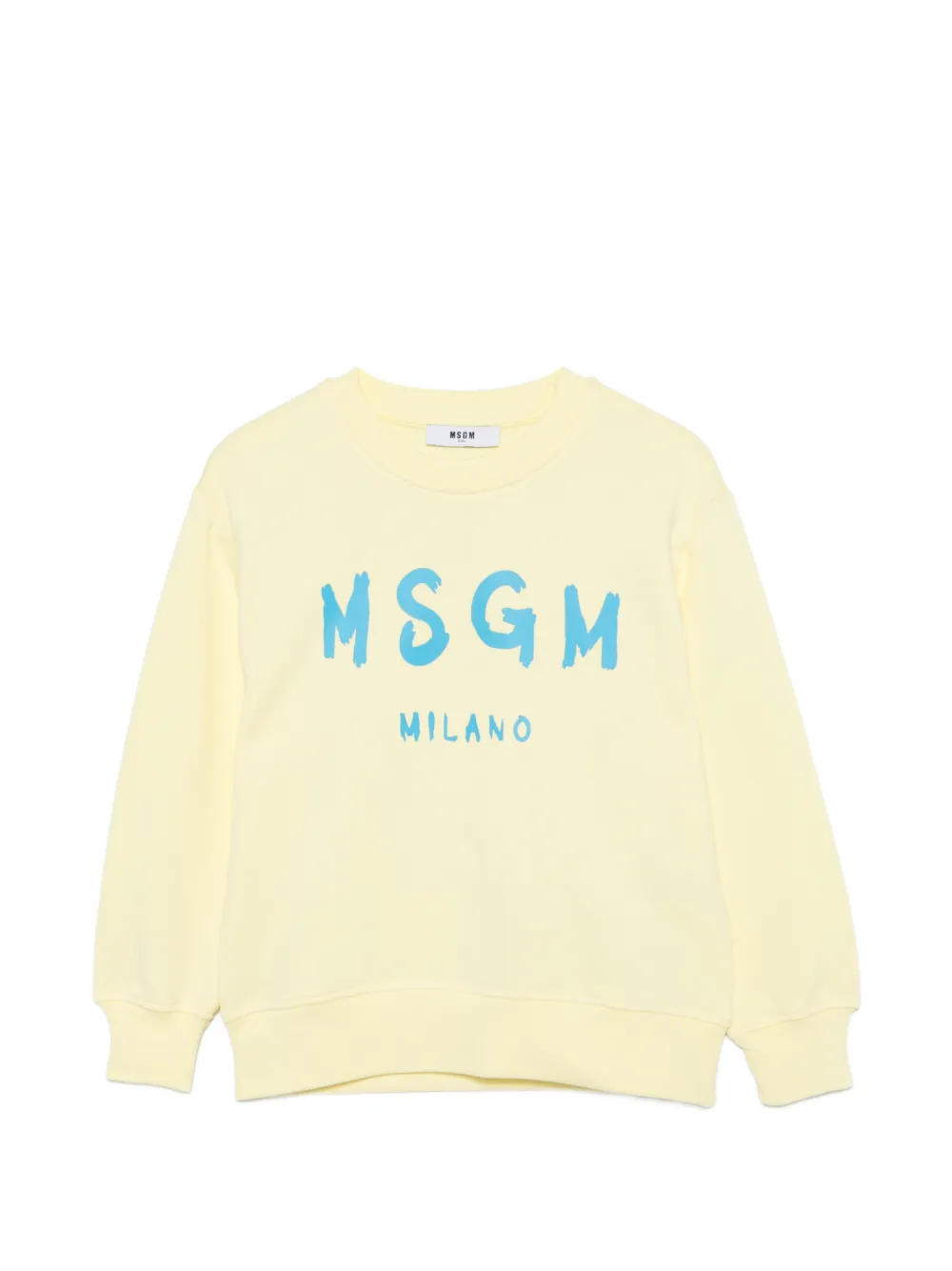 MSGM Kids logo sweatshirt - Giallo